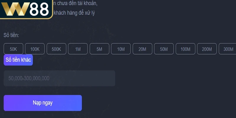 Hướng dẫn kiểm tra hóa đơn nạp tiền W88